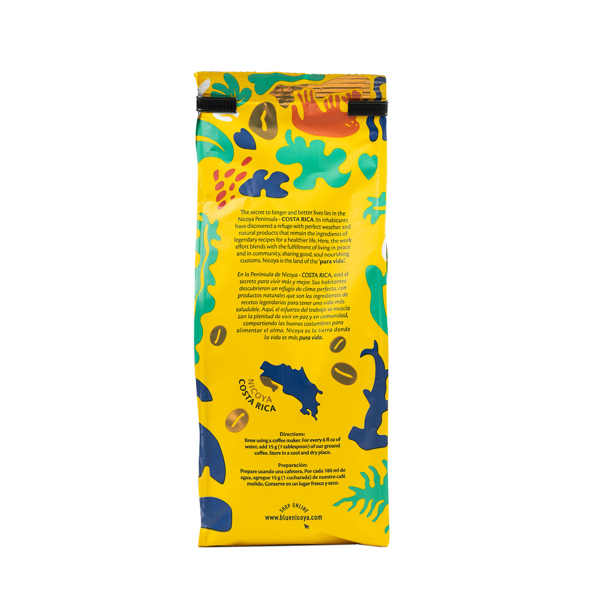 Blue Zones Nicoya House Blend Ground Light Roast Coffee (12oz/340g)