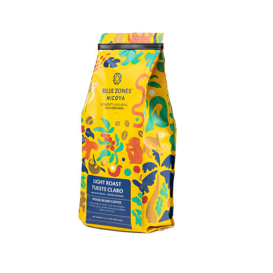 Blue Zones Nicoya House Blend Whole Bean Light Roast Coffee (12oz/340g)