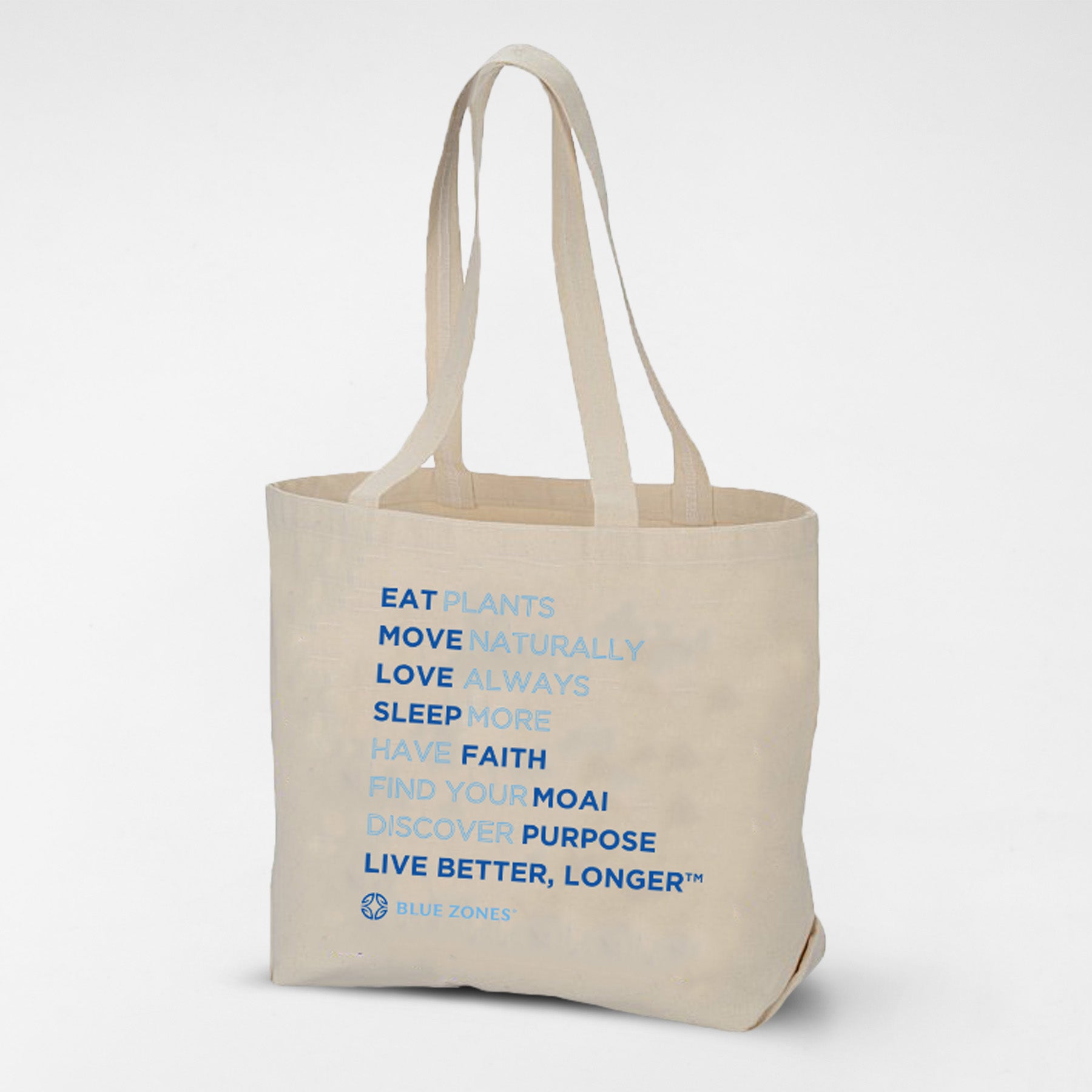 Eat, Move, Love Grocery Tote Bag - The Blue Zones Store