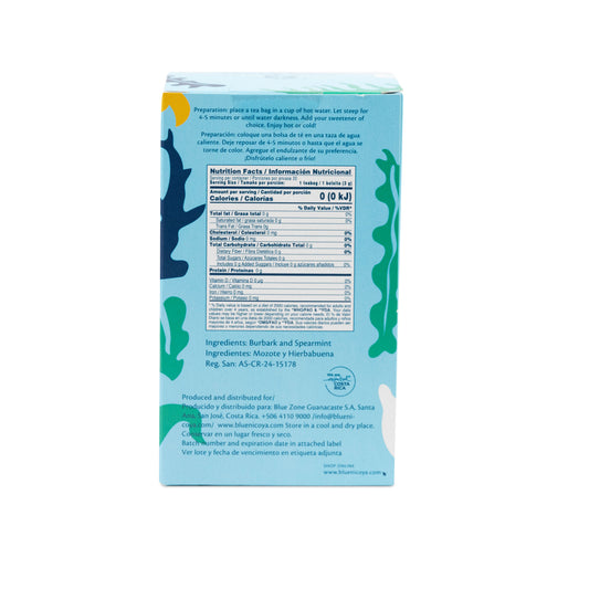 Blue Zones Nicoya Burbark & Spearmint Herbal Tea Pack of 18 (1.6oz/45g)