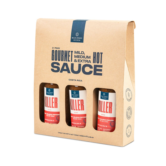 Blue Zones Nicoya Extra Hot Sauce "Killer" Pack of 3 (16.4oz/465g)