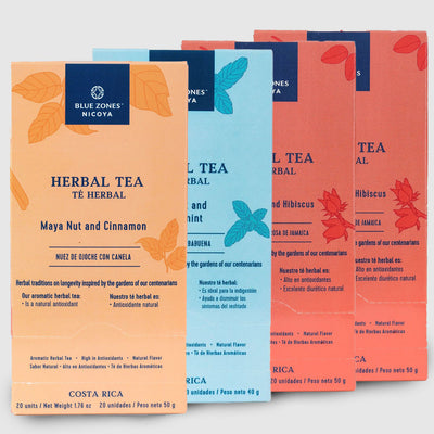 Herbal Tea 4 Pack, 2 Lippia Alba, 1 Maya Nut, 1 Burbark, 80 Tea Bags