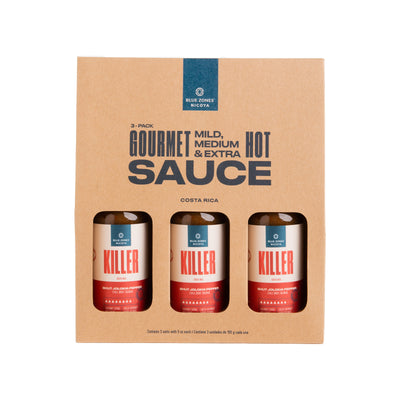 BLUE ZONE HOT SAUCE KILLER 3 PACK 465 g